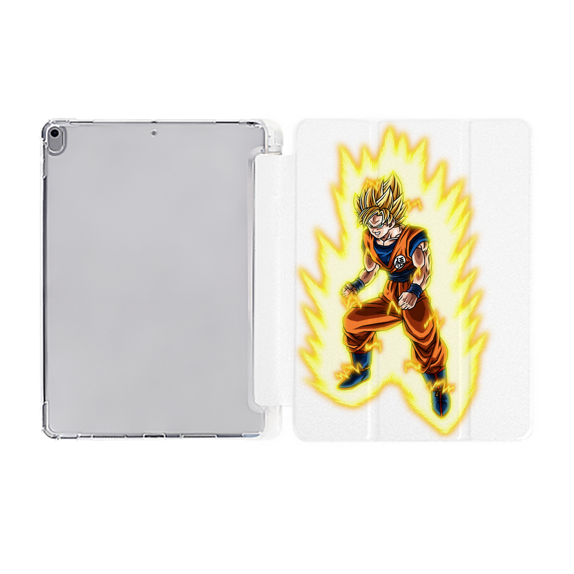（画像用） ドラゴンボール 孫悟空（そん ごくう）Son Goku カカロット DRAGON BALL Kakarotto IPad ケース ペン収納付き 三つ折りスタンド PUレザー×シリコン 対応機種9.5/10.5/10.9インチ